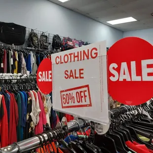 50% off clothes today