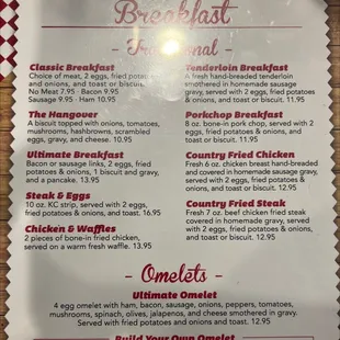 Menu Breakfast