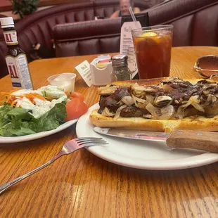 Steak sandwich at Rae&apos;s