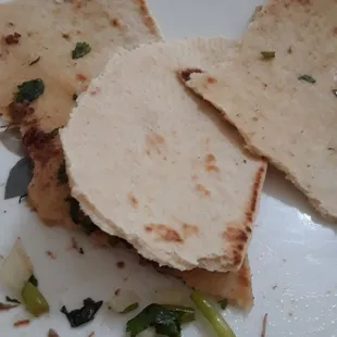 Tortilla from a barbacoa burrito, totally nasty stuff.