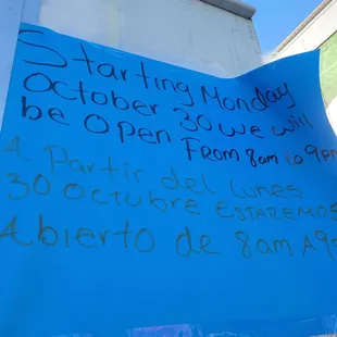 After being temporarily closed,  reopening is Monday October 30th 2023! 7 days a week from 8am-9pm.
