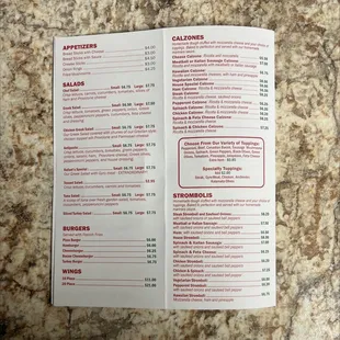 the menu