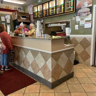 customers at the counter