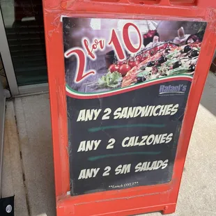 a sign for the restaurant