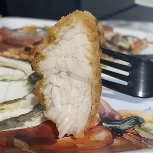 Chicken finger! Moist!