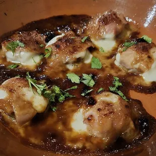 Italian Sausage on mushroom appetizer