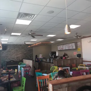 the interior of the restaurant