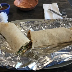 Chicken burrito