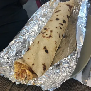 Normal size burrito.