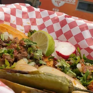 Asada and Pastor tacos