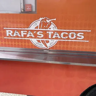 Rafa&apos;s Taco logo, look for this logo on orange taco truck in Empire, CA. You will love this
