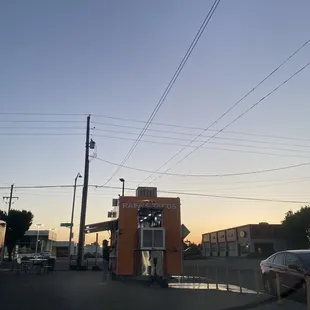 outside