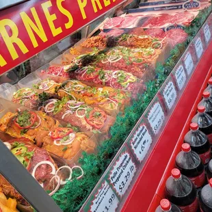 a variety of food items