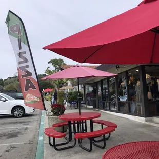 Outside - two tables