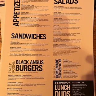 New menu