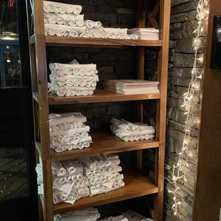 Utensils  wrapped in napkins