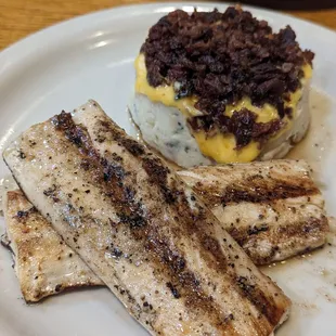 Mahi Mahi was the catch of the day w loaded mash potatoes! Very delicious!