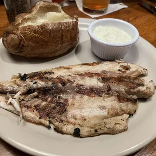 Catch of the Day* Tilapia and Baked Potato