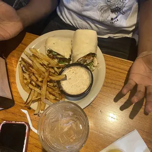 Lunch special chicken wrap