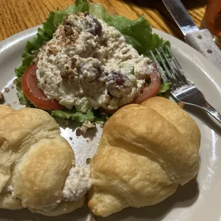 Chicken Salad, Croissants & Soup