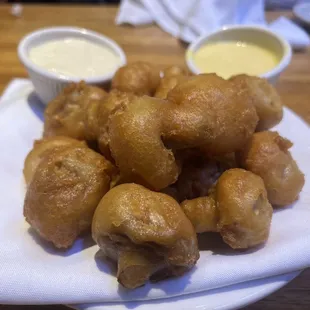Batter-fried mushrooms!