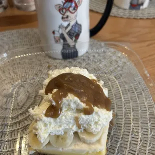 My pie with bananas added.  Their picture looked better.