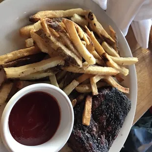 Cowboy steak with fries