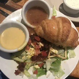House salad and house dressing, honey crossaint