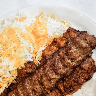 Beef Soltani Kabob