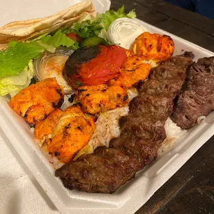Middle Eastern Beef Kabob Plate