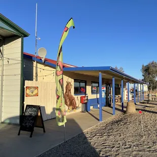 View of front of store (jerky, souvenirs, candy, fudge, drinks)