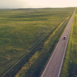 View of their western pastures early spring.
