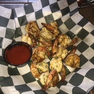 a basket of fried shrimp