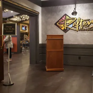 The entrance to the restaurant.