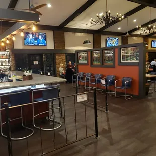 the bar area
