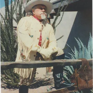 Photo of RAGtimeDesigns. This is a Buffalo Bill look-a-like custom Leather Coat.