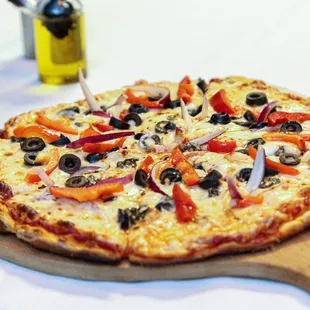 Try our freshly made brick oven baked pizzas they are delicious!