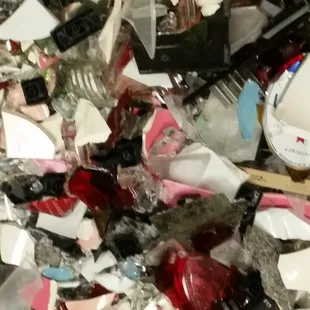 What is left of the red crushed candy dish.  That was fun!