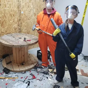 Another couple with smiles after their smash.