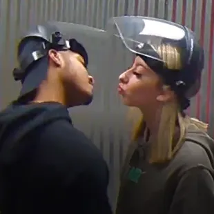 Get your smooch on!!! Come in and have a great date night.  #smashroom #rageroom #thingstodointucson #fun #mentalhealthmatters #noaxeswereu