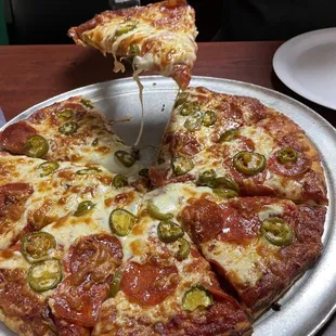 Pepperoni with jalapeños