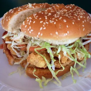 Shrimp Poboy on bun