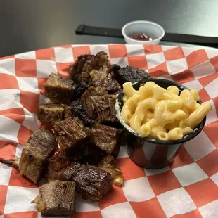 Burnt Ends and Mac and Cheese