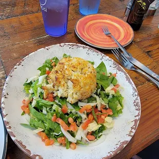 Crab "No" Cake Salad, gluten free