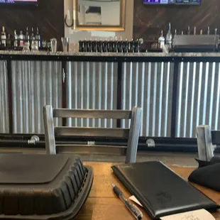 View of bar from our table