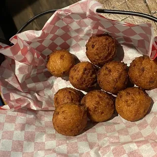 Their Hush Puppies are excellent with the honey butter.