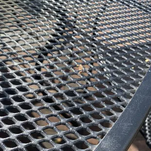 Dirty patio table