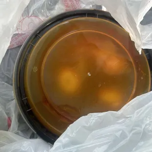 palm soup with no meat these is no fufu with order.