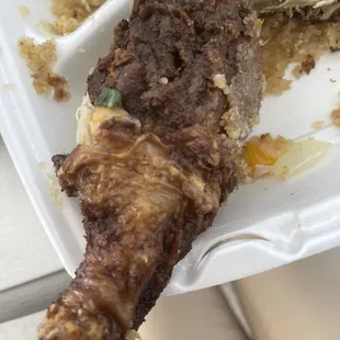 Regular Atseke with Salad  Which had burnt chicken