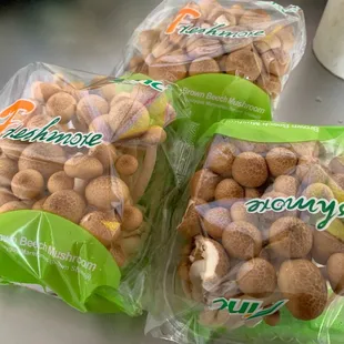 Japanese shimeji mushrooms